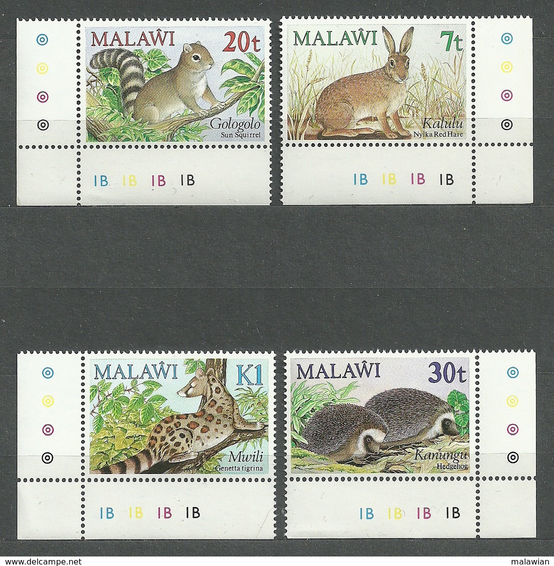 Malawi, 1984 (#424-27d), Mammals, Mamíferos, Mammifères, Mammiferi, Säugetiere, Ssaki, Animals, Animaux, Animali, Tiere - Autres & Non Classés