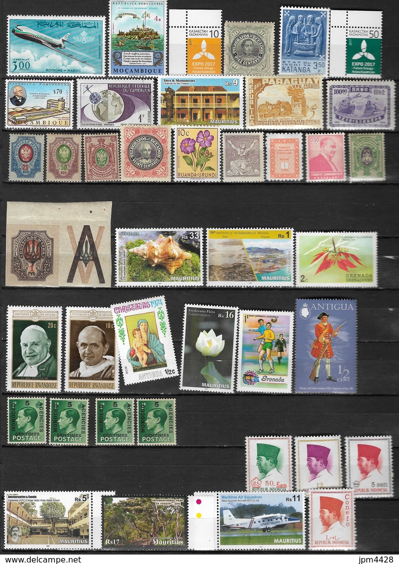 Etranger, Monde,  Lot De 105 Timbres Et 6 Blocs, Monde Neufs ** , Quelques * Possible, - Vrac (max 999 Timbres)