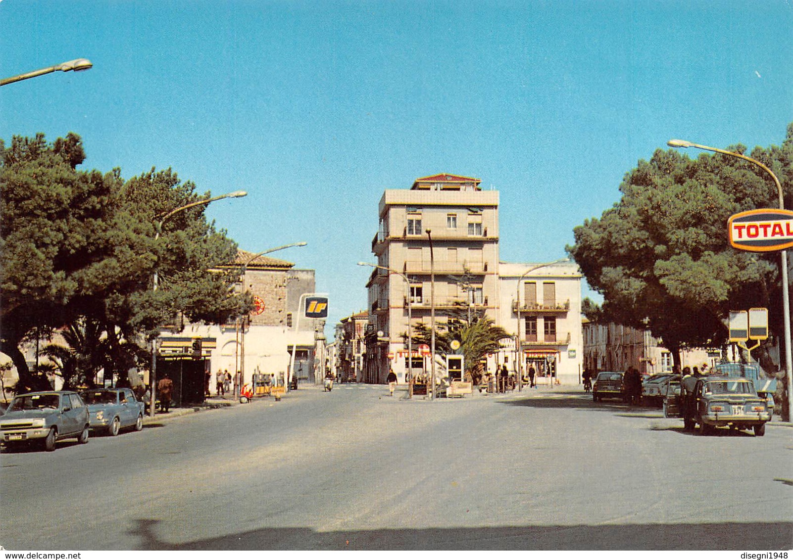 M07943"CATANZARO LIDO-P.ZZA A. GARIBALDI"ANIMATA-DISTRIBUTORI IP,TOTAL-A.R.GIULIA,SIMCA,RENAULT '60 CART ORIG.NON SPED. - Udine