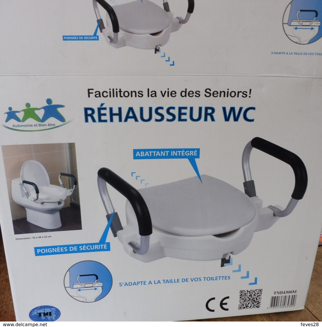 REHAUSSEUR POUR WC QUI S'ADAPTE A LA TAILLE DE VOS TOILETTES - Matériel Médical & Dentaire