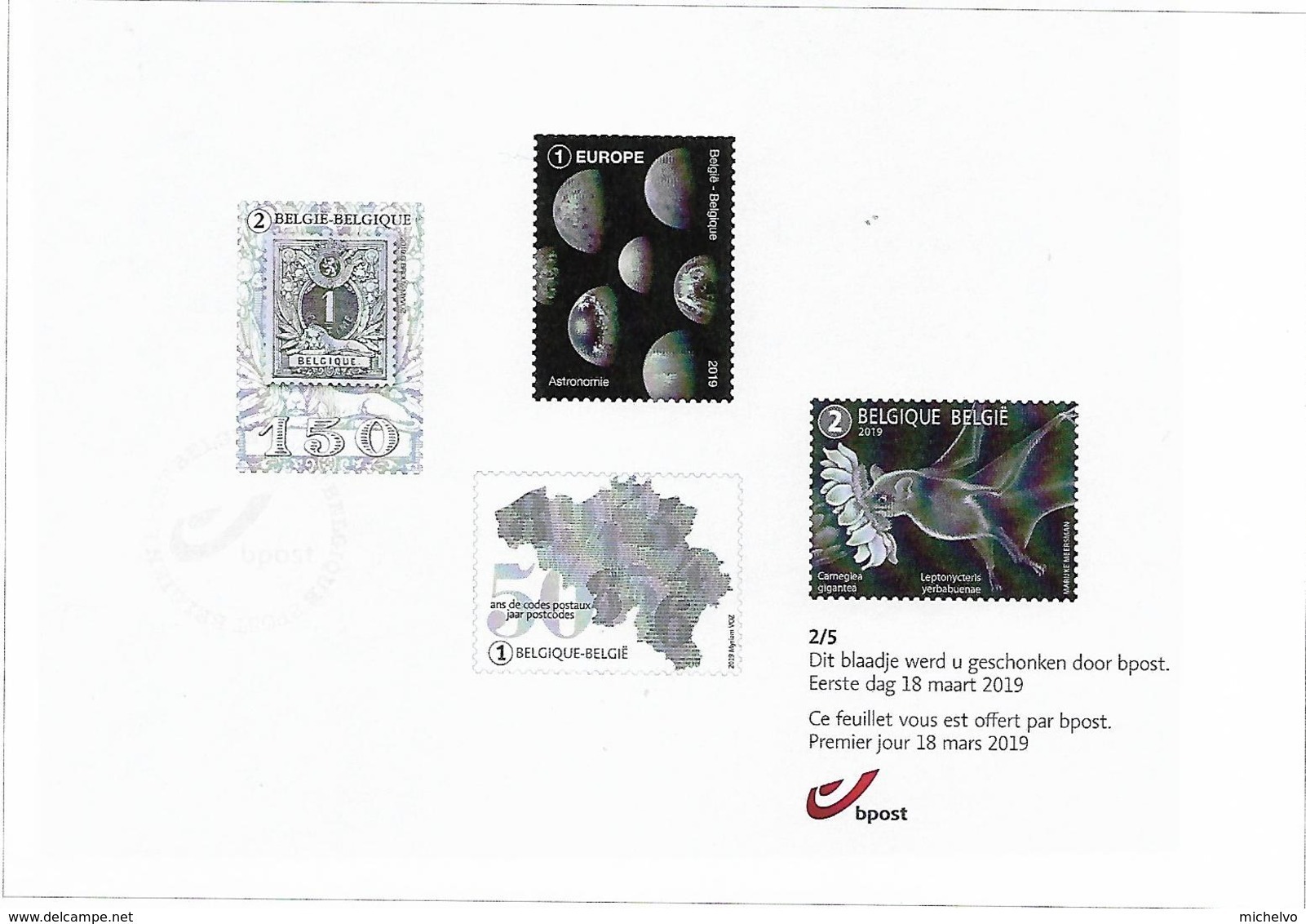 Belg. 2019 - Feuillet Noir & Blanc N° 2/5 ** -  (prévente 18/3/2019) - Unused Stamps