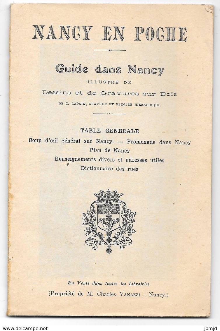 54 - NANCY EN POCHE - GUIDE ET PLAN DE NANCY - 48e ANNÉE - Illustré De Dessins Et Gravures Sur Bois De LAPAIX - Dépliants Touristiques