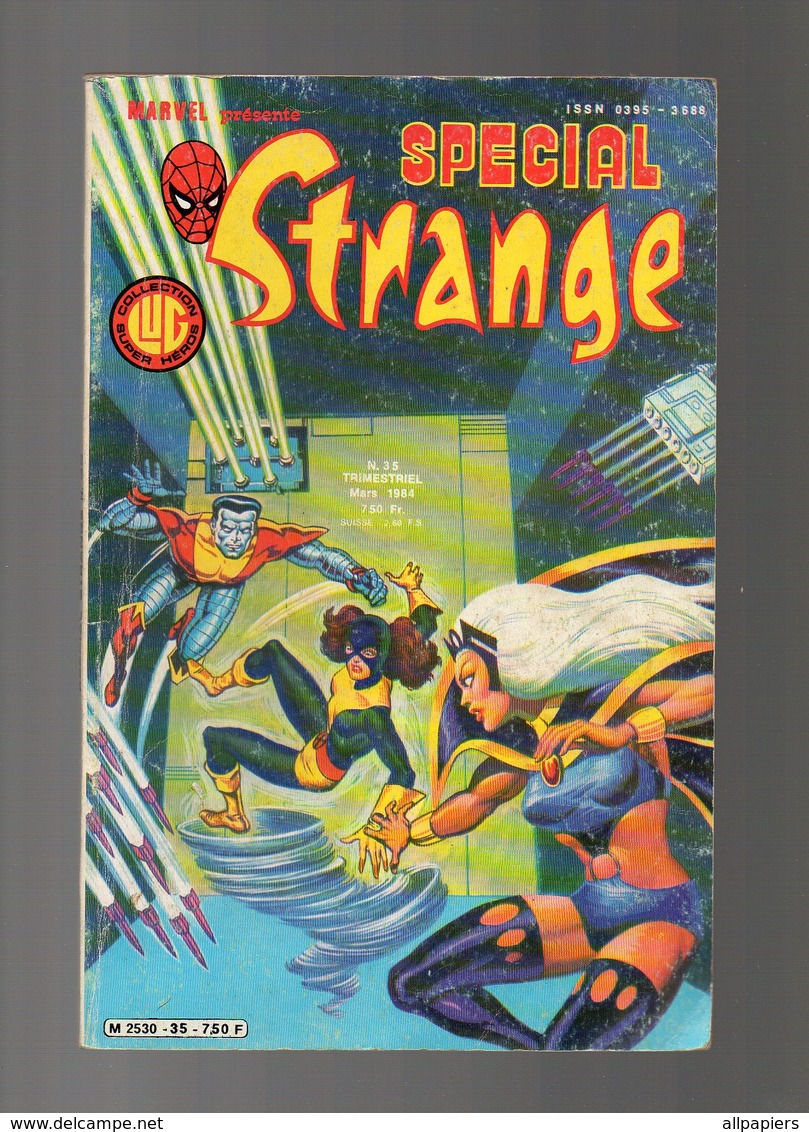 Spécial Strange N°35 Les étranges X-Men - La Chose Et Aquarian - L'araignée Et L'invisible De 1984 - Special Strange