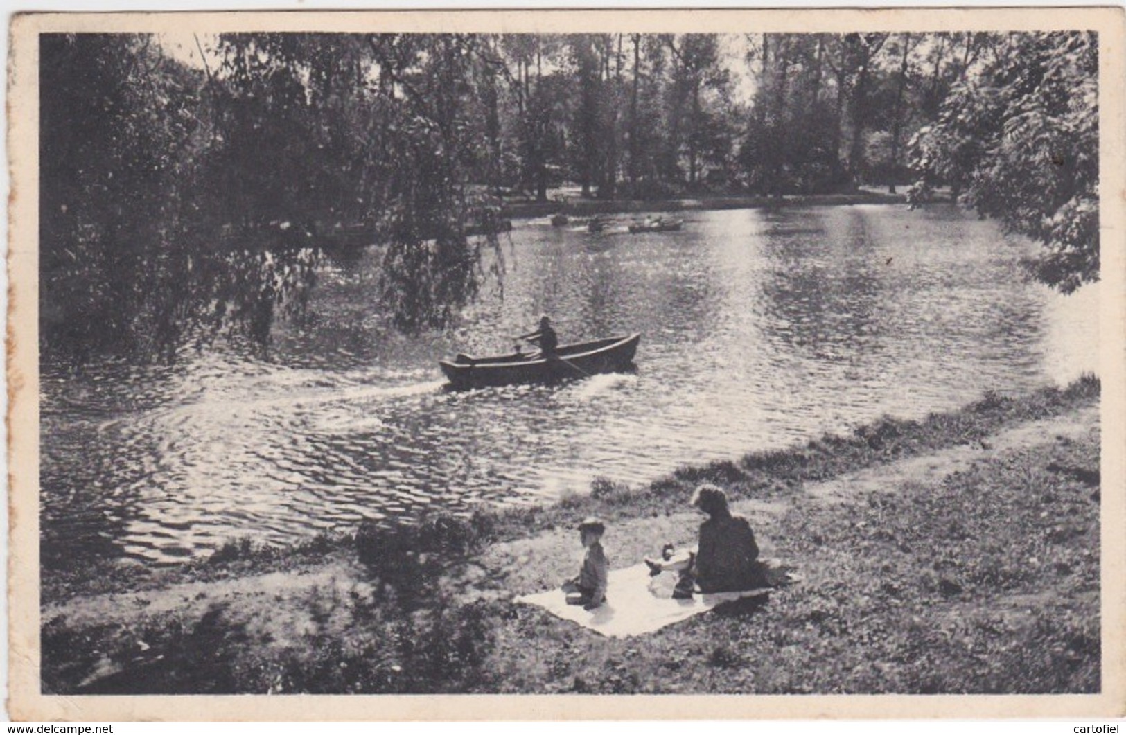 WOLUWE-ST.PIERRE-PARC MELLAERTS-LES ETANGS-BATEAU-EDIT.MAISON COENEN-CARTE ENVOYEE-1956-VOYEZ LES 2 SCANS-RARE ! ! ! - St-Pieters-Woluwe - Woluwe-St-Pierre