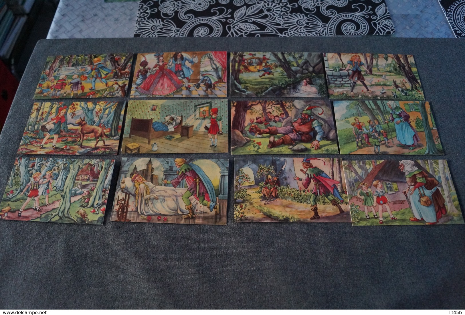 Superbe Lot Collection De 12 Cartes Avec Contes Pour Enfants,RARE Pour Collection,collector - Vertellingen, Fabels & Legenden