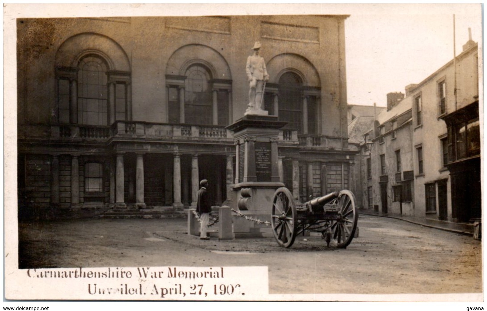 CARMARTHENSHIRE War Memorial - Unvieled April 27 1906 - Carmarthenshire