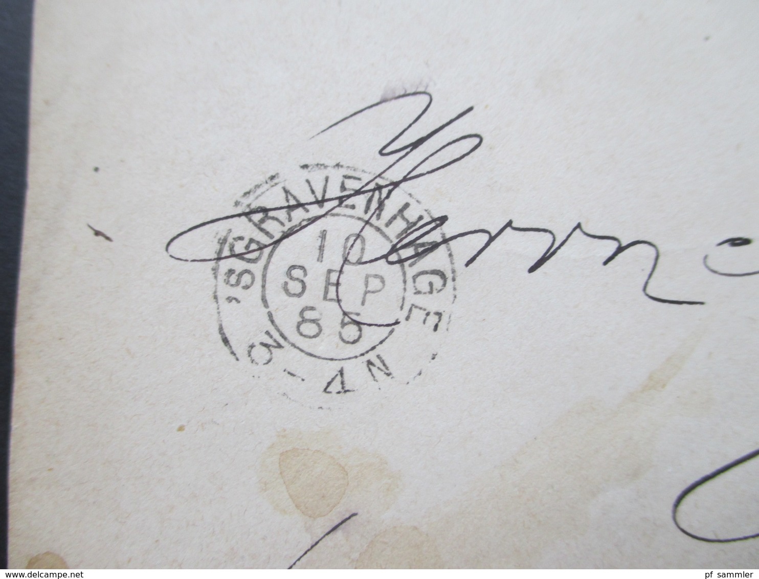 Niederlande 1885 Ganzsachen Umschlag Punktstempel 44 Und K2 'SGravenhage Nach Cleve Mit Ak Stempel - Covers & Documents