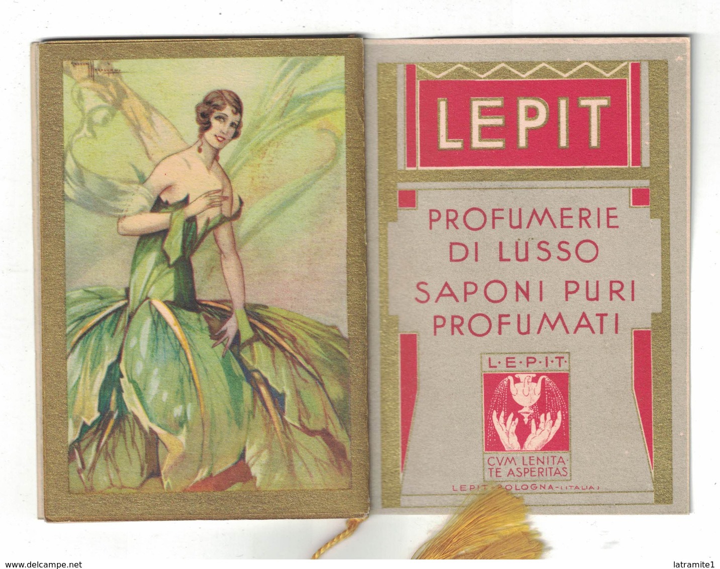 CALENDARIETTO   LEPIT 1932  DAME FARFALLE FIORI - Altri & Non Classificati