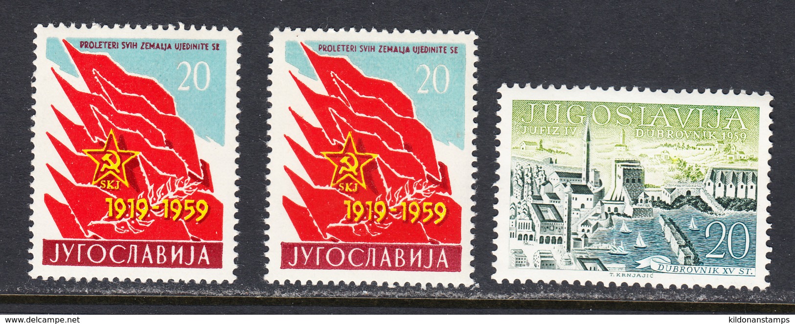 Yugoslavia 1959 Mint No Hinge, Sc# 536-537, SG , Mi 880-881 - Nuovi