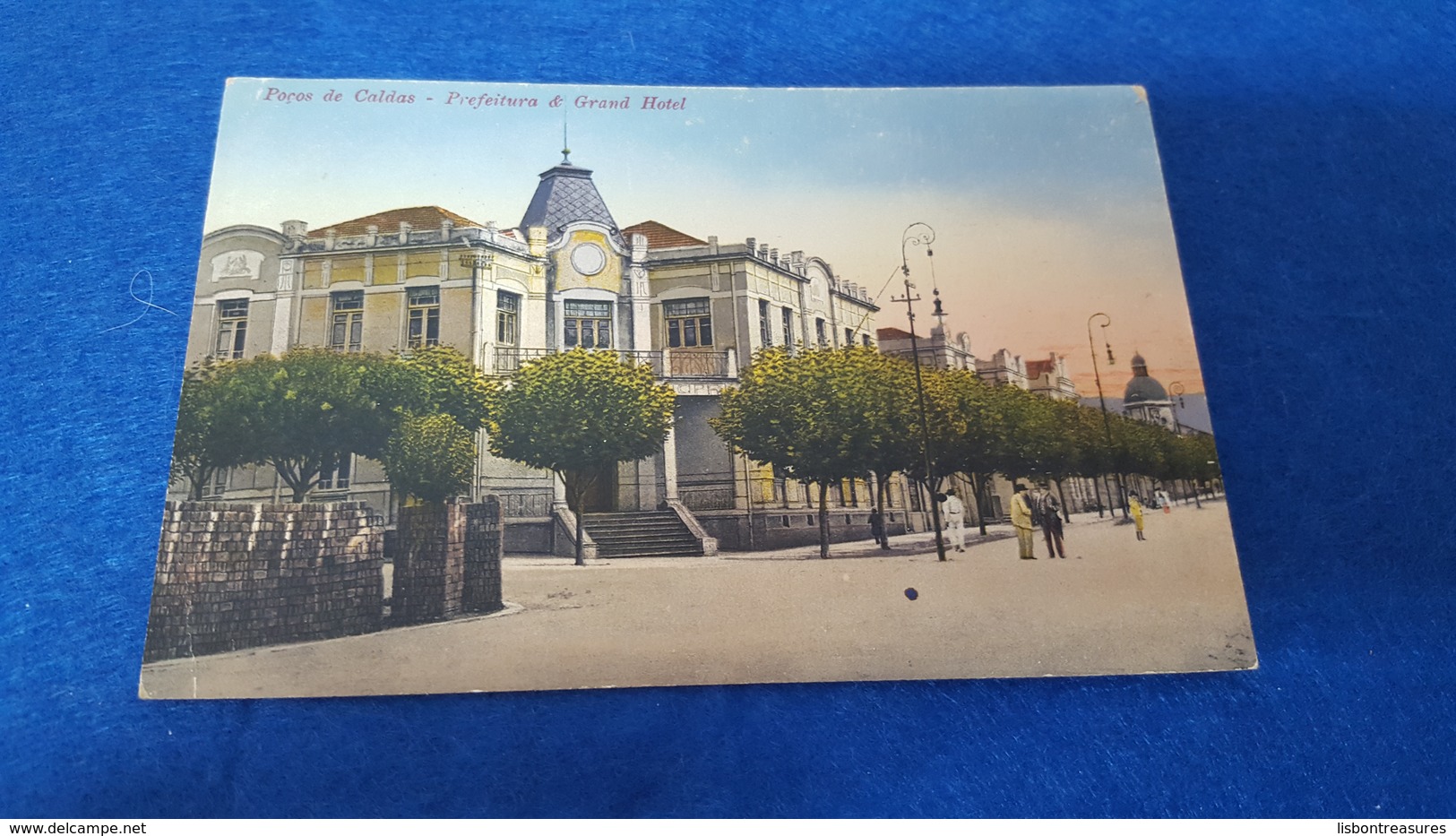 ANTIQUE POSTCARD BRAZIL MINAS GERAIS POÇO DE CALDAS - PREFEITURA E GRAN HOTEL UNUSED - Autres