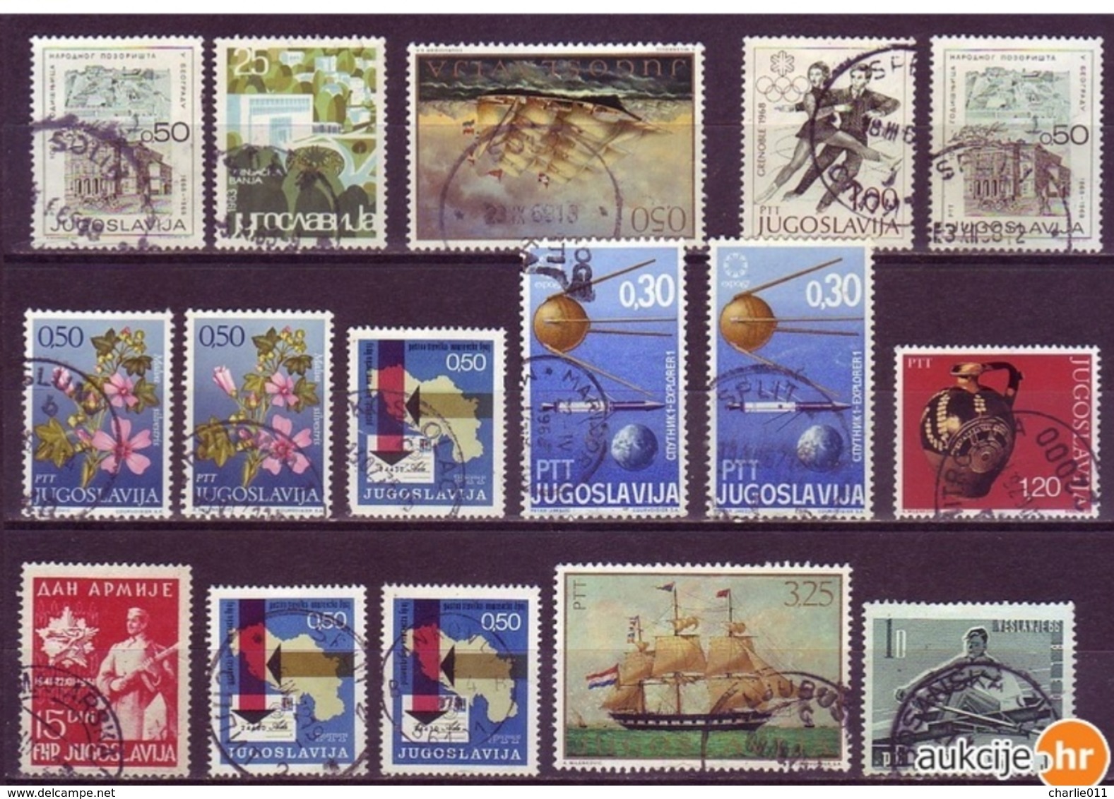 DIFFERENT POSTMARKS-LOT- YUGOSLAVIA - Collections, Lots & Series