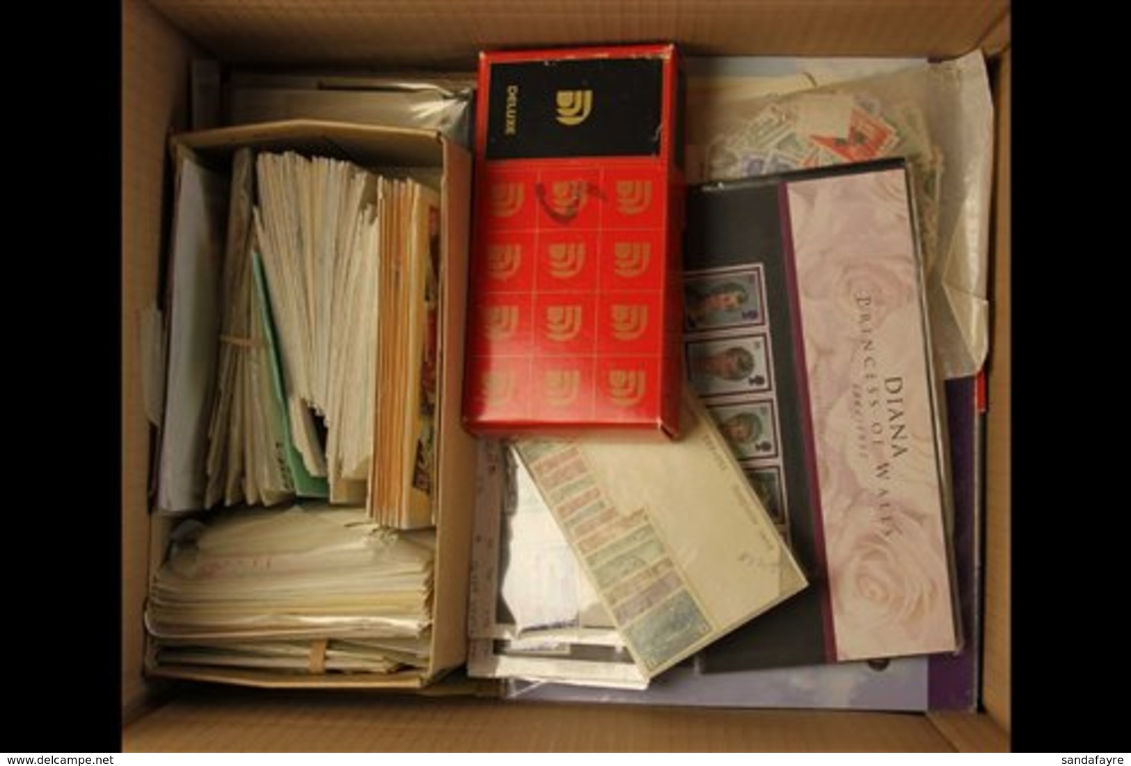 MIXED CARTON Contains Predominantly More Modern Stamps, See Vatican City Never Hinged Mint Sets In Packets, Worldwide Co - Altri & Non Classificati