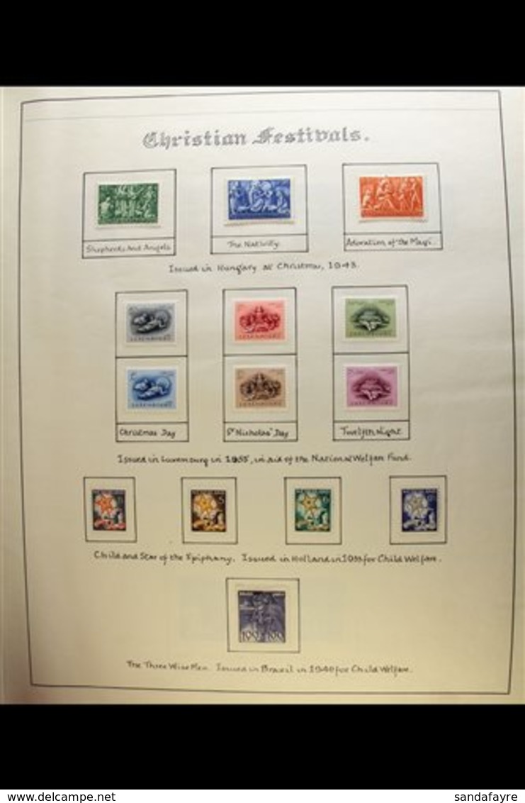 CHRISTIAN FESTIVALS COLLECTION A 1930's To 1970's Mostly Mint Thematic Collection Of World Stamps In A Large Album, Typi - Ohne Zuordnung