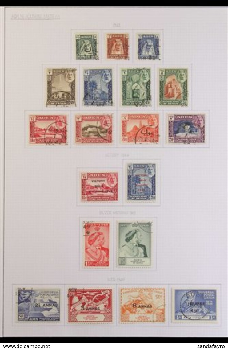 1942-64 STATES COMPLETE VFU COLLECTION. An ALL DIFFERENT Collection Of Complete Sets Presented Neatly On Sleeved Album P - Aden (1854-1963)