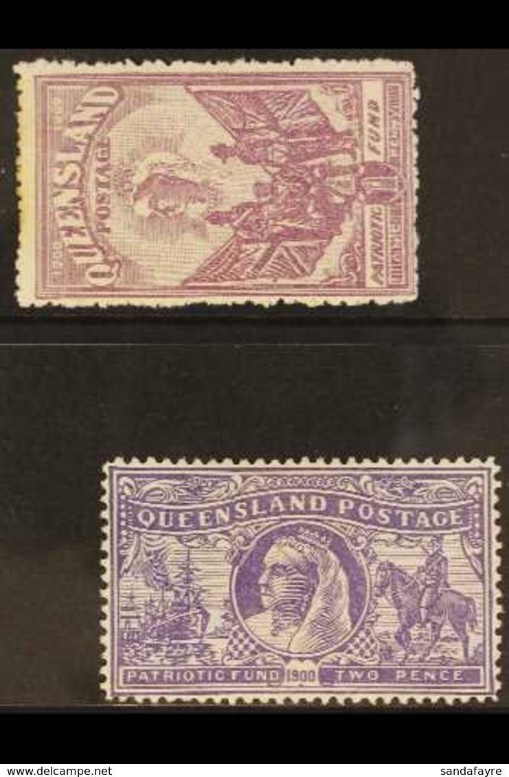 QUEENSLAND 1900 Patriotic Fund Set, SG 263/264, Mint, The 1d With Some Toning, The 2d Very Fine. (2 Stamps) For More Ima - Autres & Non Classés