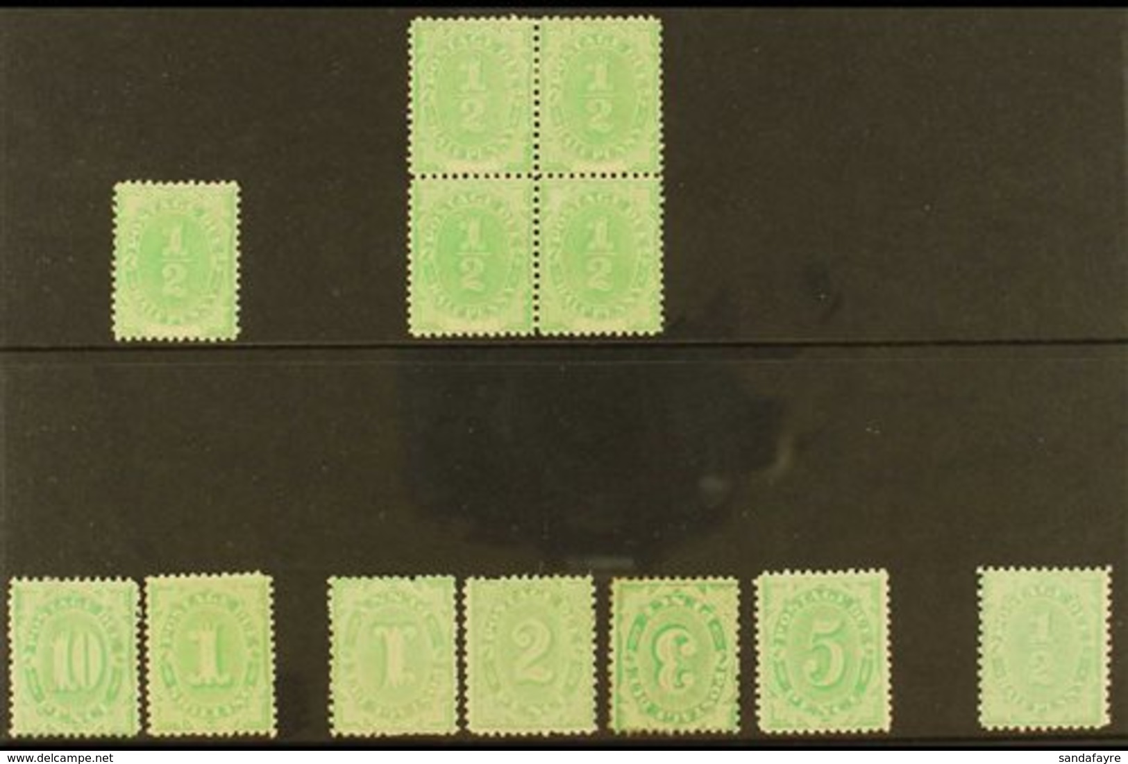 POSTAGE DUE. 1902-08 MINT SELECTION On A Stock Card That Includes ½d (SG D1) Inc A Block Of 4, 1902-04 Perf 11½ Range To - Autres & Non Classés