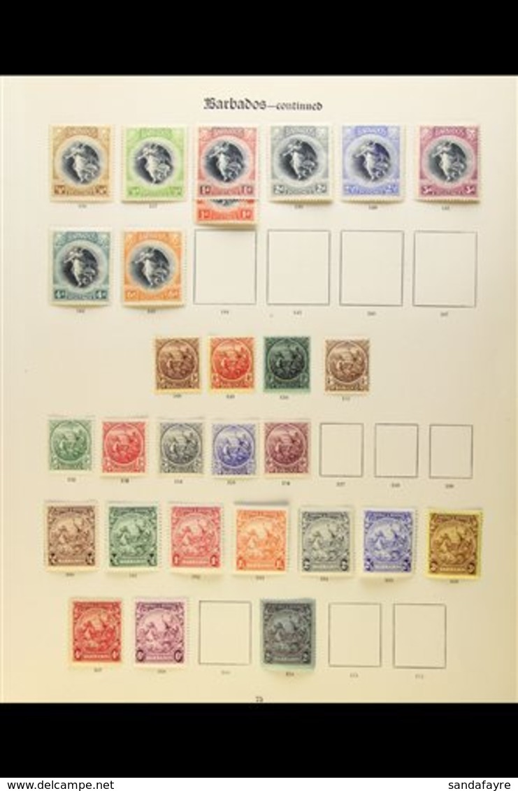 1882-1936 MINT COLLECTION Presented On Printed Imperial Pages. Includes 1906 Nelson Centenary Set, KGV With 1912-16 Rang - Barbades (...-1966)