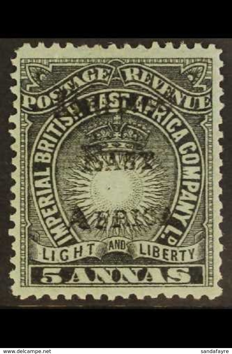 1895 5a Black On Grey-blue, SG 40, Fine Mint. For More Images, Please Visit Http://www.sandafayre.com/itemdetails.aspx?s - Africa Orientale Britannica