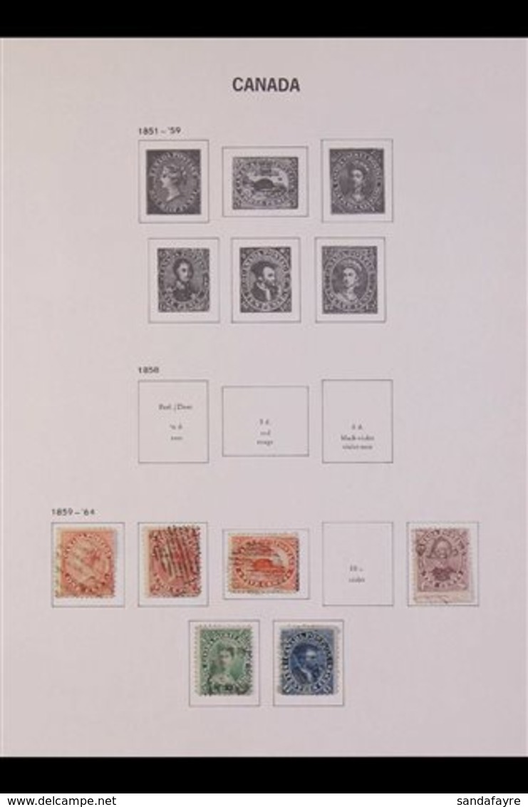 1859-1902 OLD TIME USED COLLECTION Presented On Printed Pages That Includes 1859-64 To 17c, 1868-78 "Large Queens" Range - Altri & Non Classificati