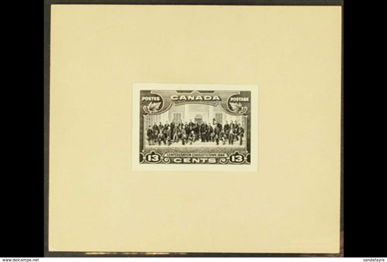 1935 13c Confederation Conference Photographic Proof, As SG 348, 55mmx40mm, Mounted On Thick Card. For More Images, Plea - Altri & Non Classificati