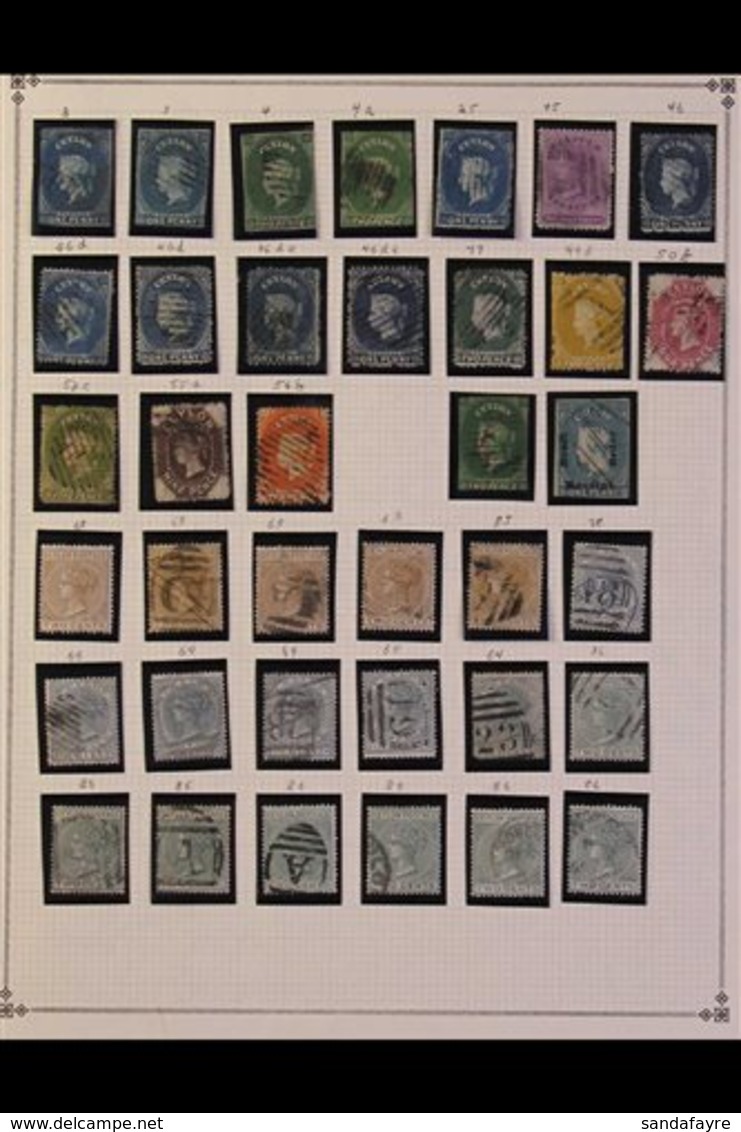 1857-1981 INTERESTING MOSTLY USED ACCUMULATION On Leaves & Stock Pages, Includes 1857-59 1d (x2) & 2d (x3) Used, 1863-66 - Ceylon (...-1947)