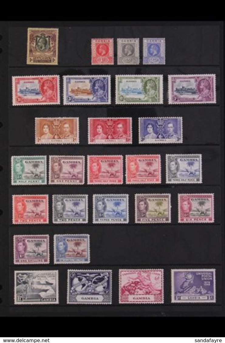 1880-1949 MINT COLLECTION Presented On A Pair Of Stock Pages That Includes A Small QV Range To 3d, KEVII To 6d, KGV Defi - Gambie (...-1964)