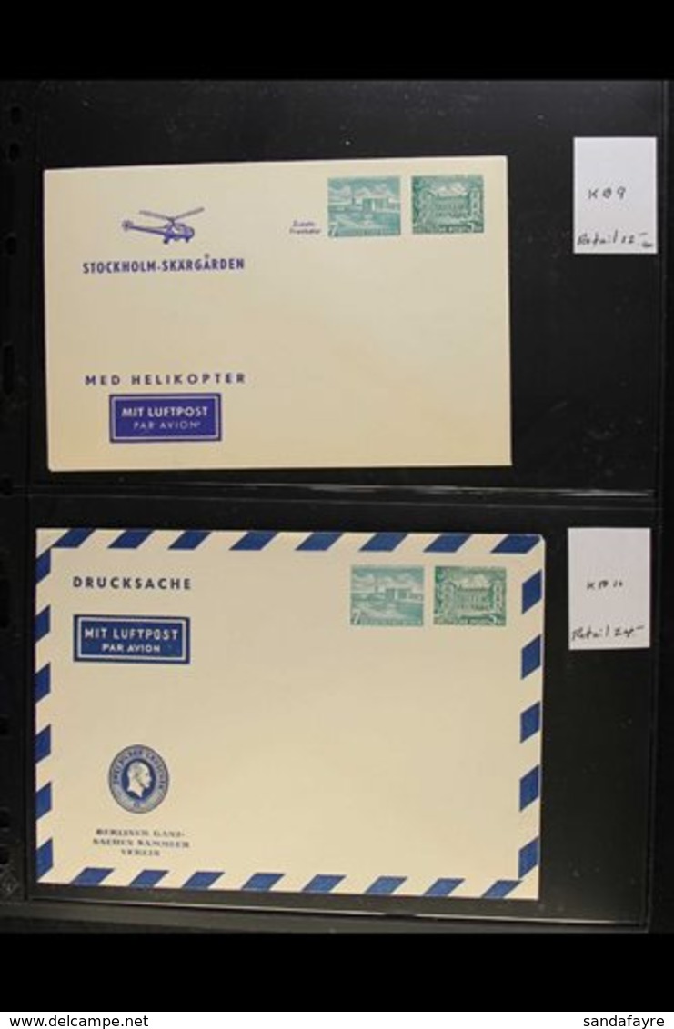AIRMAIL POSTAL STATIONERY PRINTED TO PRIVATE ORDER 1952-1978 All Different Very Fine Unused Collection On Stock Pages, I - Sonstige & Ohne Zuordnung
