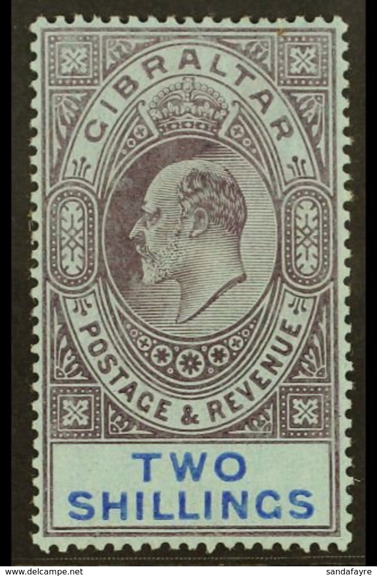 1906-11 2s Purple And Bright Blue On Blue, SG 72, Very Fine Mint. For More Images, Please Visit Http://www.sandafayre.co - Gibilterra