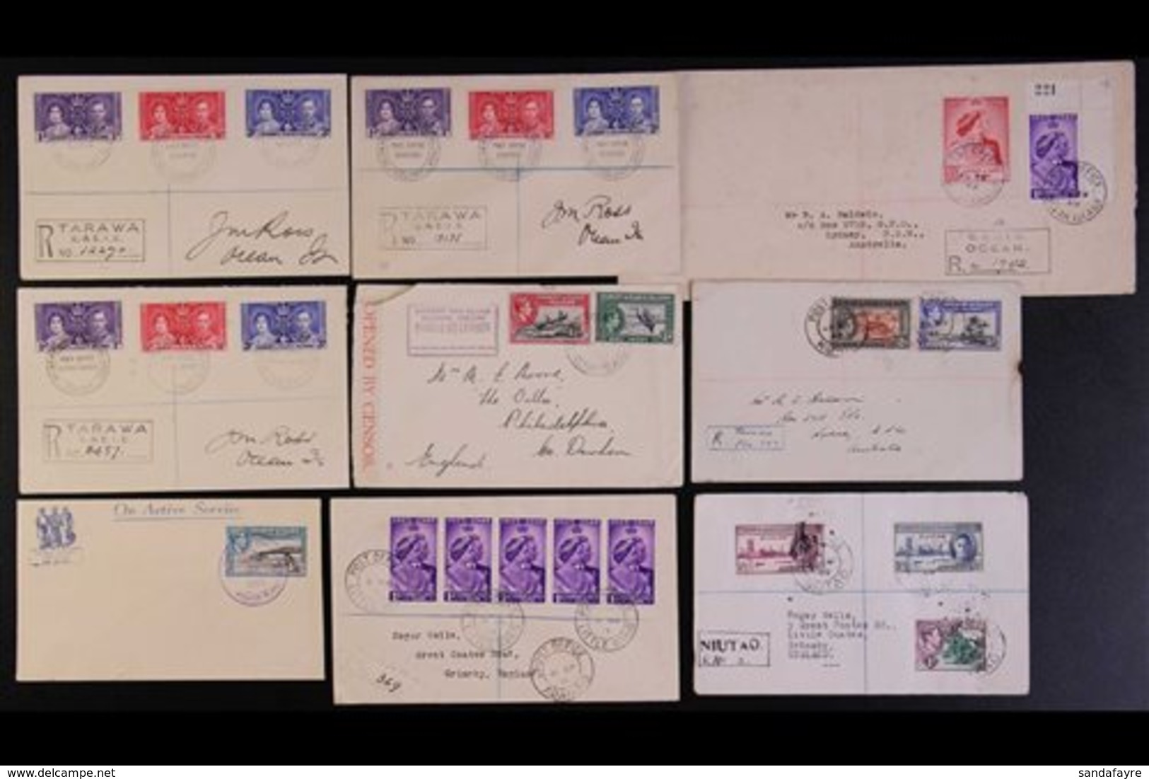 SUPERB KGVI COVERS COLLECTION A Valuable And Attractive Range Of Commercial And Philatelic Mail, Many Registered Etc, No - Isole Gilbert Ed Ellice (...-1979)