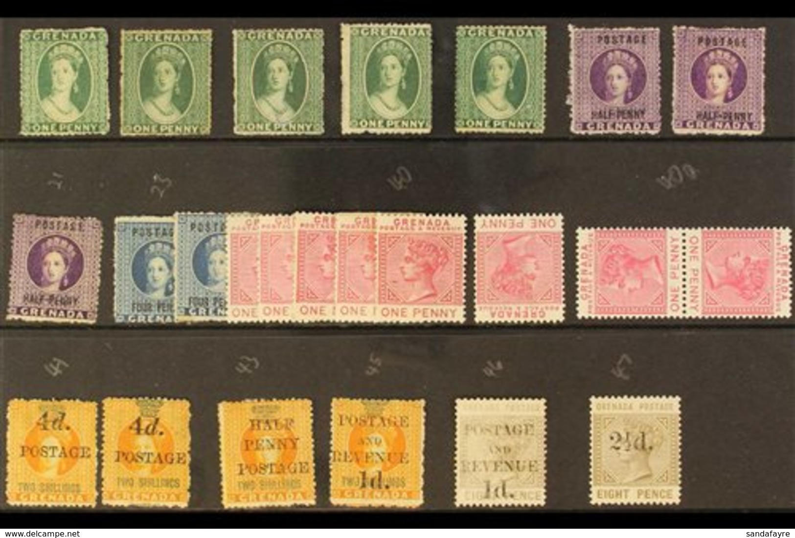 1861 - 1888 MINT QUEEN VICTORIA COLLECTION Fresh And Attractive Range Of Early Issues, Either Mint Or Unused Including 1 - Grenade (...-1974)