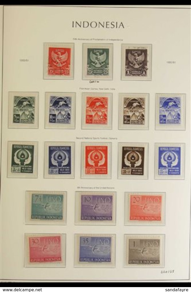 1950-1996 ALL DIFFERENT COLLECTION. A Modest Mint, Nhm & Used Collection (mostly Nhm) Presented In A Pair Of Red Lightho - Indonesia