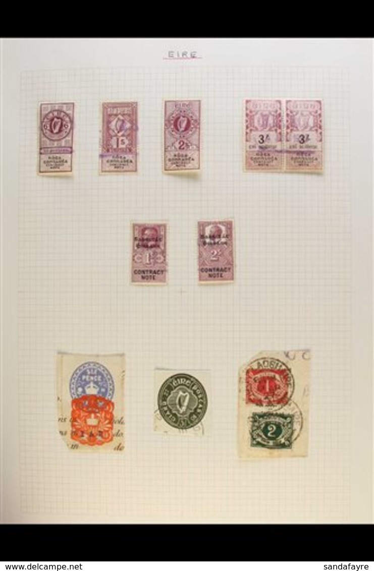 1922-1992 MINT & USED COLLECTION In An Album, The First Page With A Group Of Early Revenues With Used Contract Note Valu - Andere & Zonder Classificatie