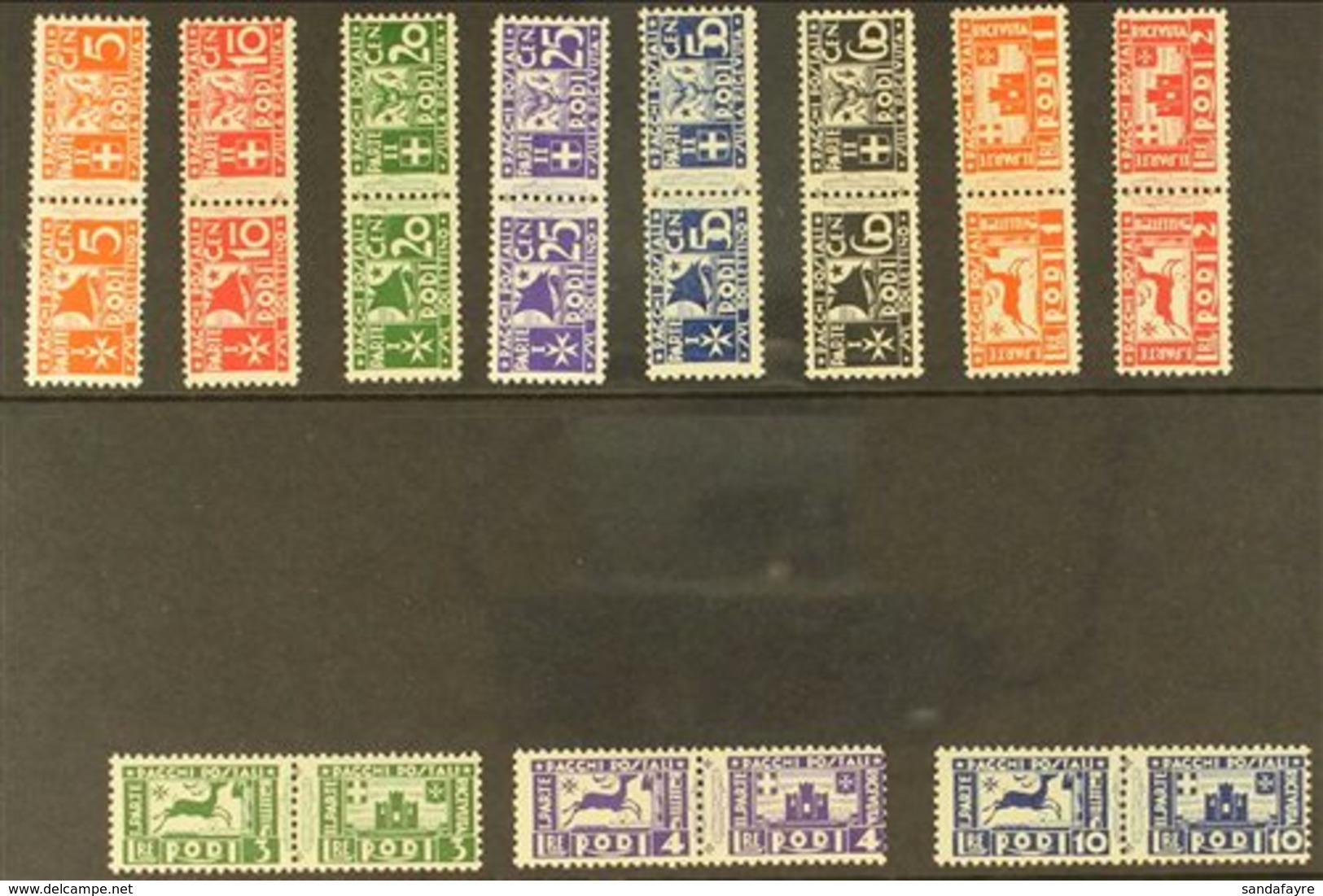 EGEO (DODECANESE ISLANDS) PARCEL POST 1934 Complete Set (SG P137/47, Sassone 1/11), Superb Never Hinged Mint Horizontal  - Altri & Non Classificati
