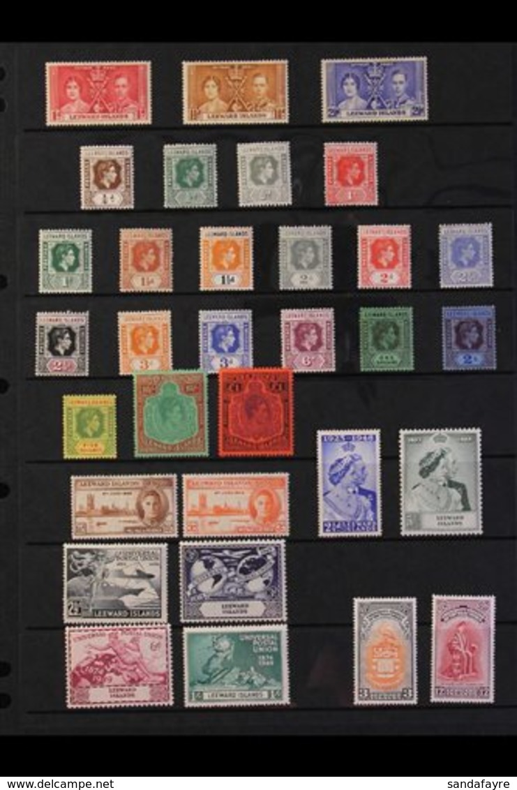 1937-1951 KGVI COMPLETE  MINT COLLECTION. An Attractive Complete Basic Run From The 1937 Coronation (SG 92) Right Throug - Leeward  Islands