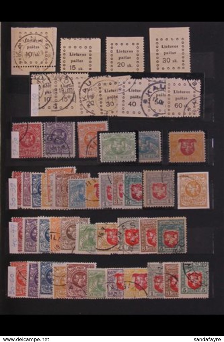 1919-1940 ATTRACTIVE COLLECTION In A Small Stockbook, Fine Mint & Used (often Both) Stamps, Includes 1919 (Feb) Set Used - Lituanie