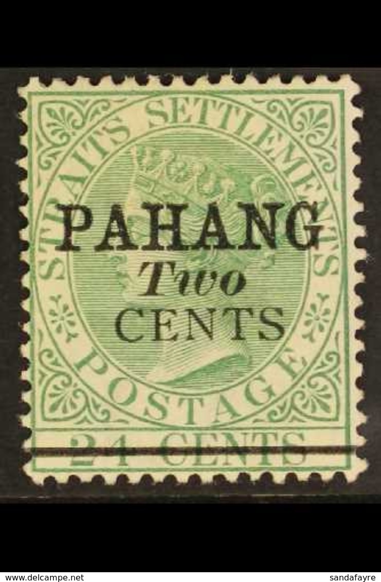 PAHANG 1891 2c On 24c Green, SG 7, Very Fine And Fresh Mint. For More Images, Please Visit Http://www.sandafayre.com/ite - Altri & Non Classificati