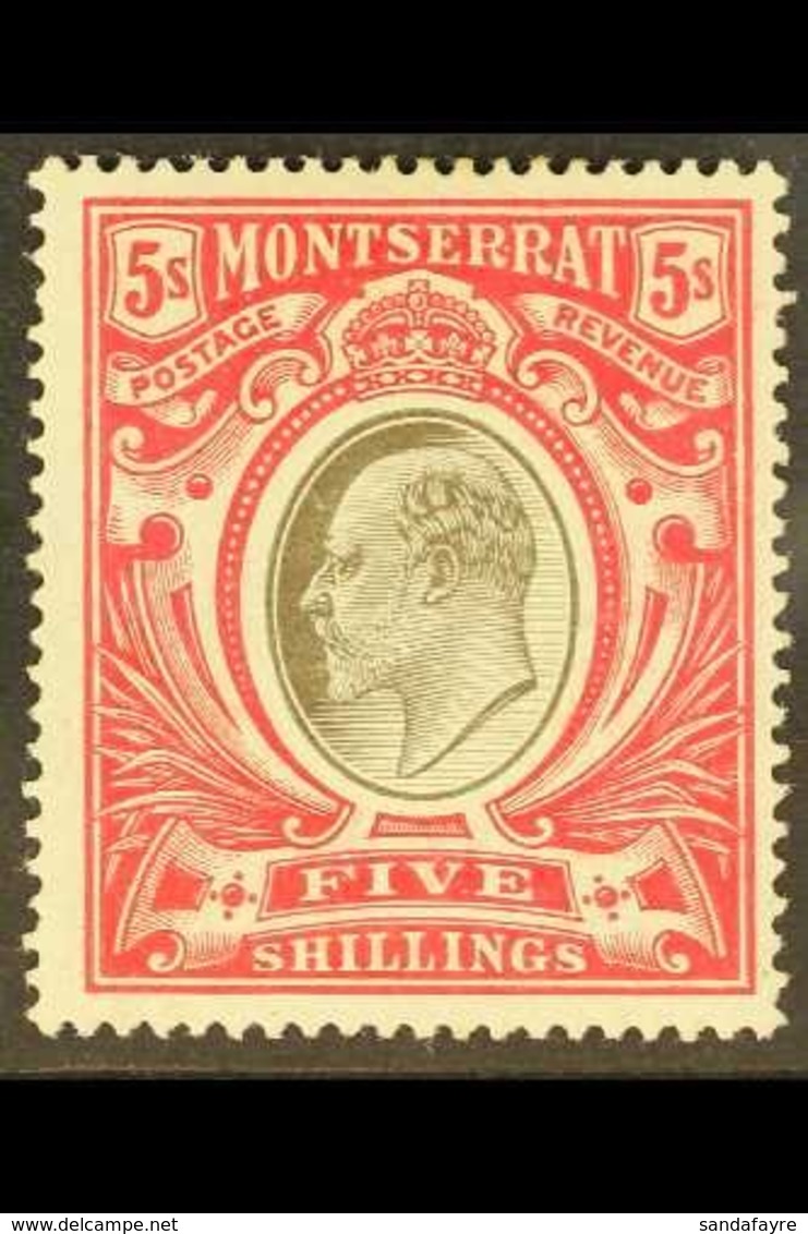1904-08 KEVII 5s Black & Red, MCA Wmk, SG 33, Very Fine Mint For More Images, Please Visit Http://www.sandafayre.com/ite - Montserrat