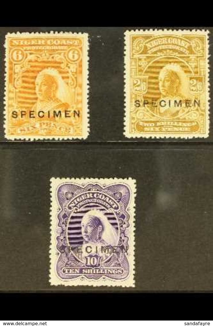 1897 6d Yellow Brown, 2s 6d Olive Bistre And 10s Violet Overprinted "Specimen", SG 71s, 73s, 74s, Very Fine Mint. (3 Sta - Other & Unclassified