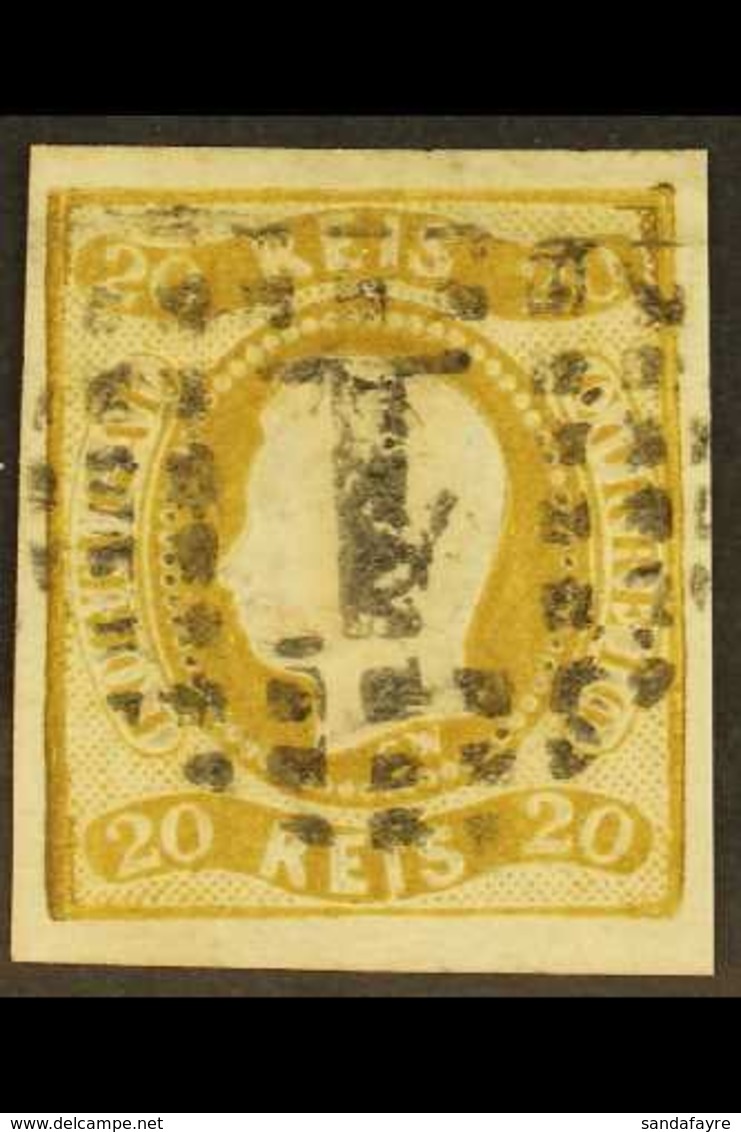 1866 20r Bistre, Imperf, Curved Label, SG 38, Very Fine Used. For More Images, Please Visit Http://www.sandafayre.com/it - Autres & Non Classés