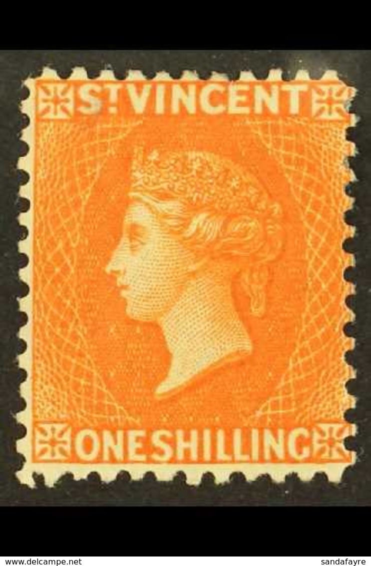 1883-84 1s Orange-vermilion, Wmk Crown CA Perf 12, SG 45, Mint, Small Thin. For More Images, Please Visit Http://www.san - St.Vincent (...-1979)