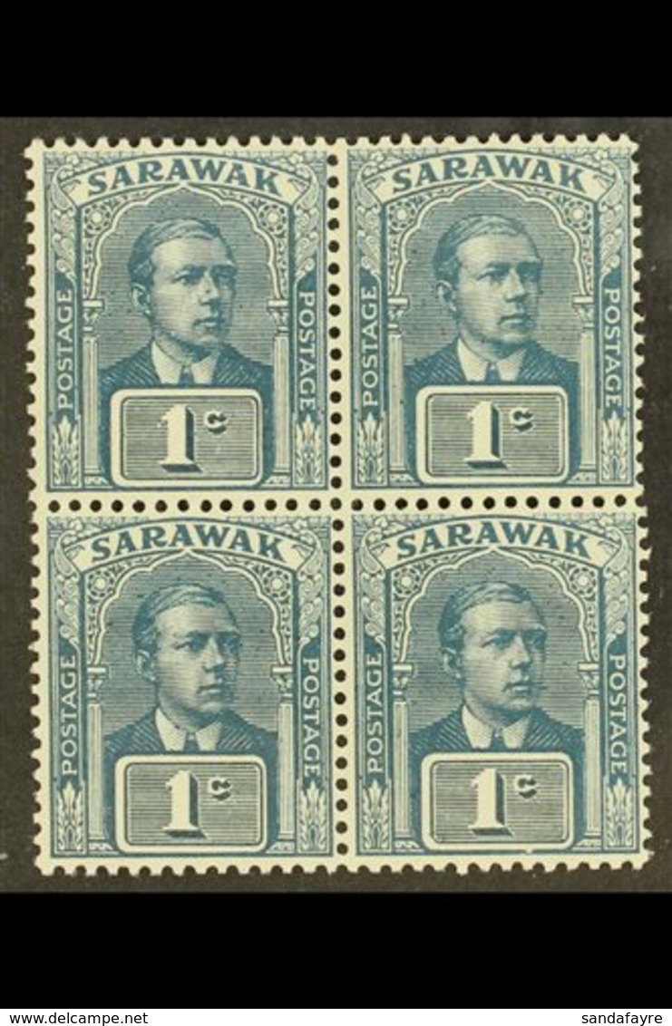 1918 1c Slate Blue And Slate, Unissued Colour,  SG 62, Very Fine NHM Block Of Four.  For More Images, Please Visit Http: - Sarawak (...-1963)