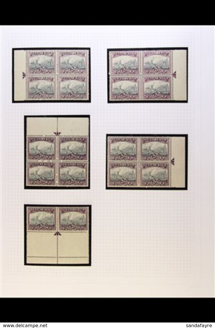 1933-48 2d Grey & Dull Purple, ALL FOUR ARROW BLOCKS OF From Top, Left & Right Margins In Blocks Of 4, Bottom Margin Exa - Ohne Zuordnung