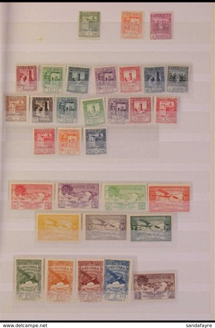 ANDORRA 1929 - 1949 MINT / CHIEFLY NEVER HINGED MINT COLLECTION Includes 1929-38 Perf 14 Selection To 4p, Perf 11½ Selec - Autres & Non Classés