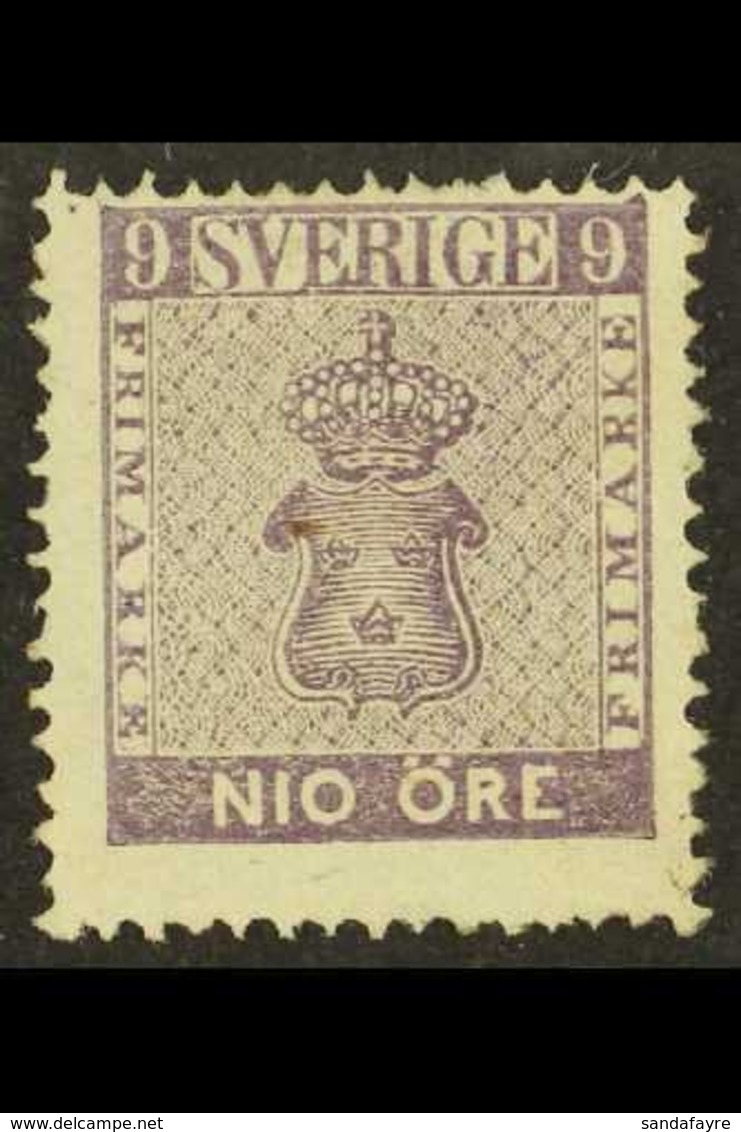 1858 9ore Purple, SG 7, Mint, Centred High But Not Perfed Into Design And Some Slight Gum Adherence. Cat SG £450 For Mor - Sonstige & Ohne Zuordnung