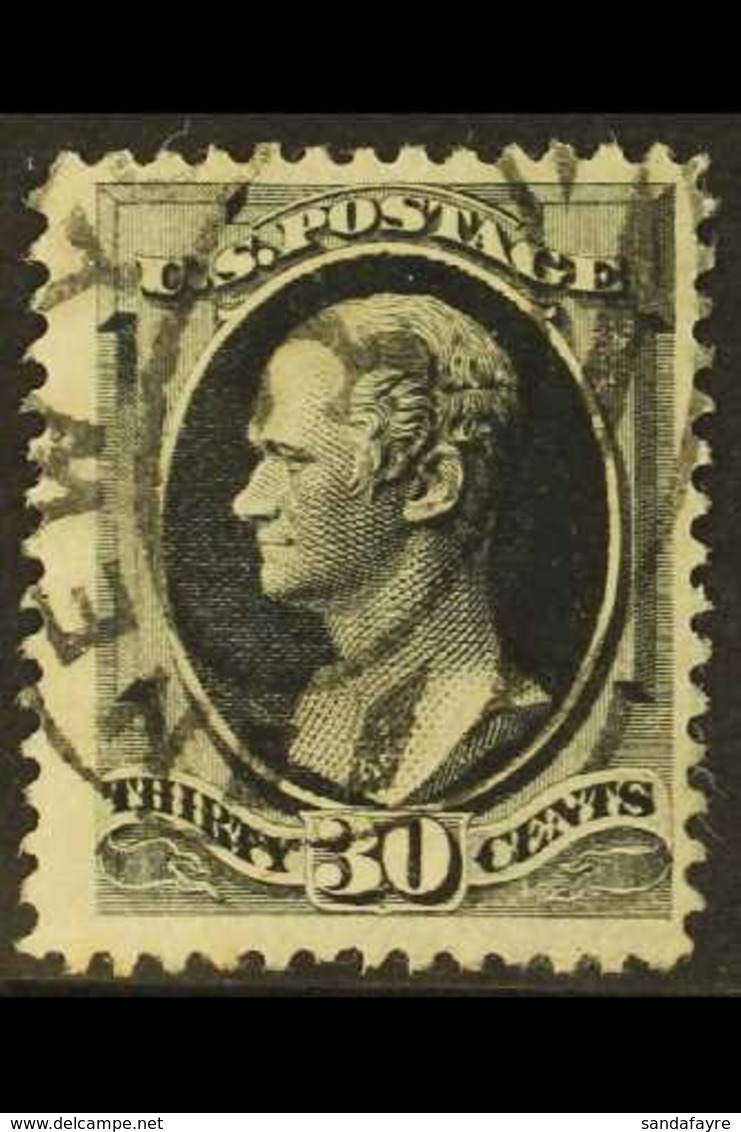 1870-71 30c Full Black Hamilton, SG 156, Scott 143, Neat Oval Cancel. For More Images, Please Visit Http://www.sandafayr - Autres & Non Classés