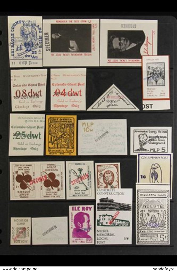 LOCAL POSTS 1970's All Different Never Hinged Mint Collection Of Imperf Stamps With "SPECIMEN" Overprints, Plus A Few Pr - Sonstige & Ohne Zuordnung