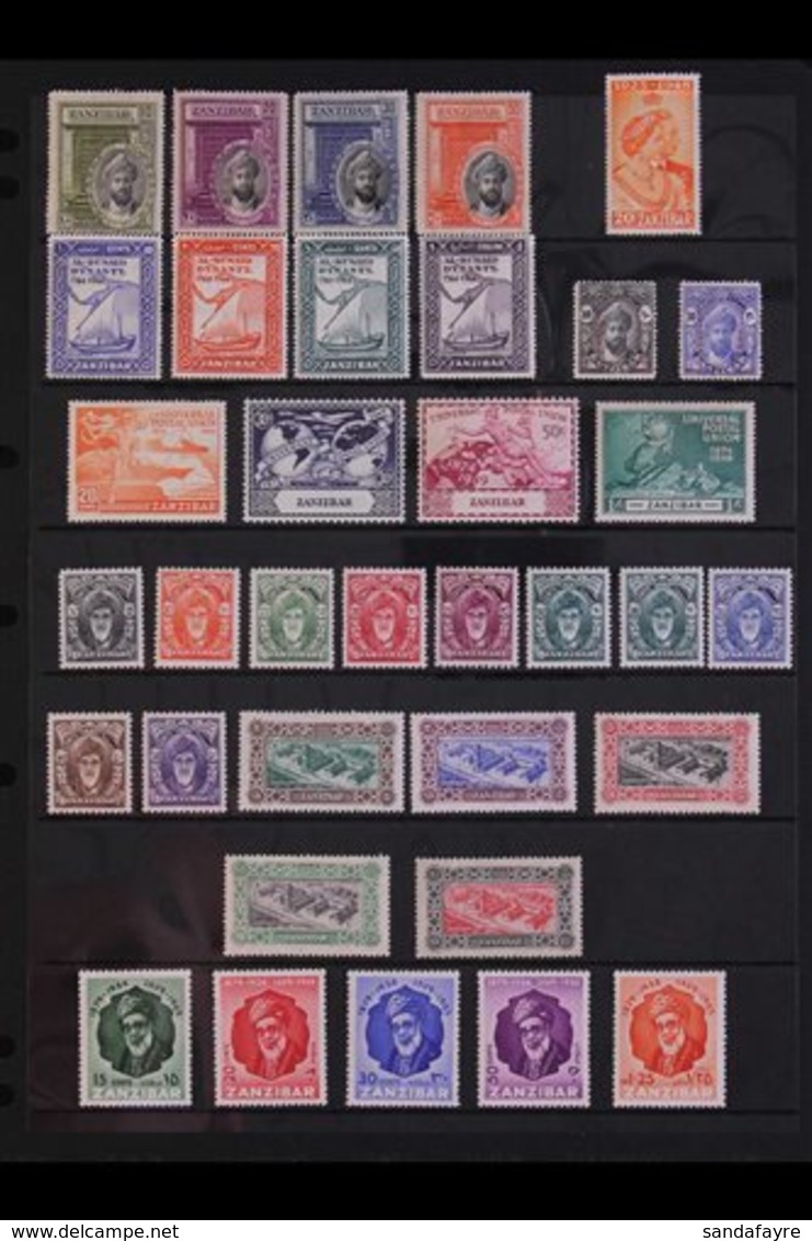 1936-1966 ALL DIFFERENT MINT COLLECTION Presented On Stock Pages & Includes Several Sultan Harub Complete Sets, Later Ra - Zanzibar (...-1963)