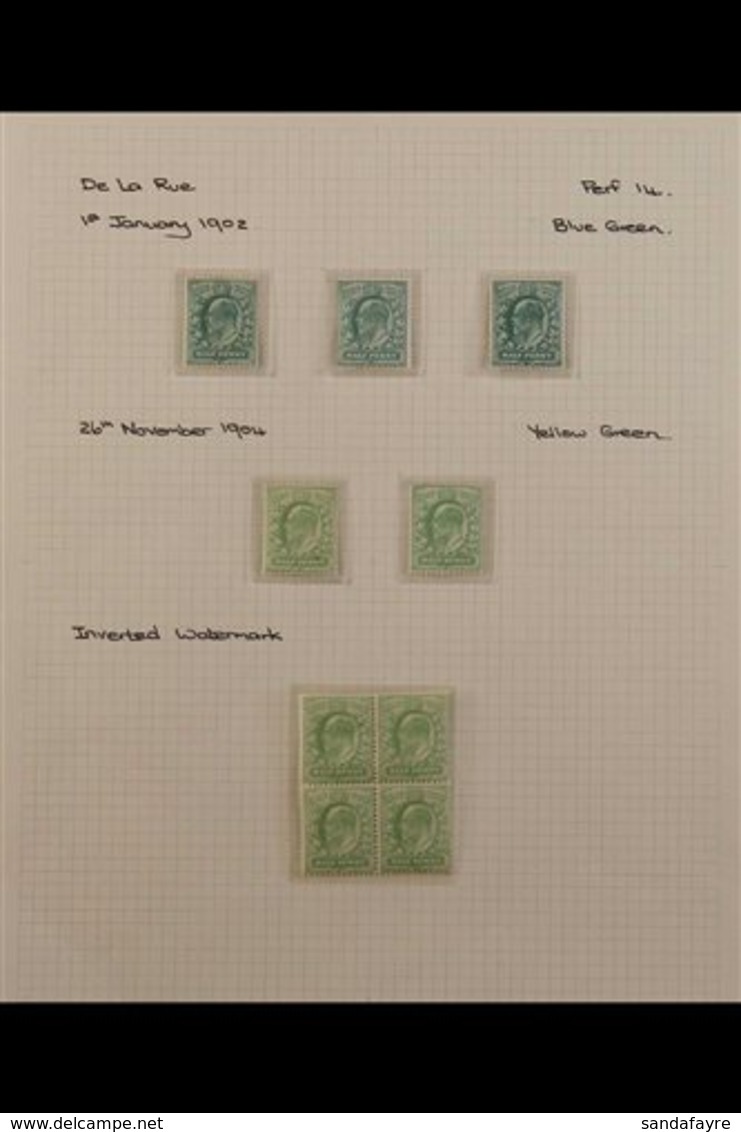 1902 - 1911 SUPERB MINT ED VII COLLECTION Beautiful Fresh Mint Collection Organised By Value But Each Stamp Written Up B - Ohne Zuordnung