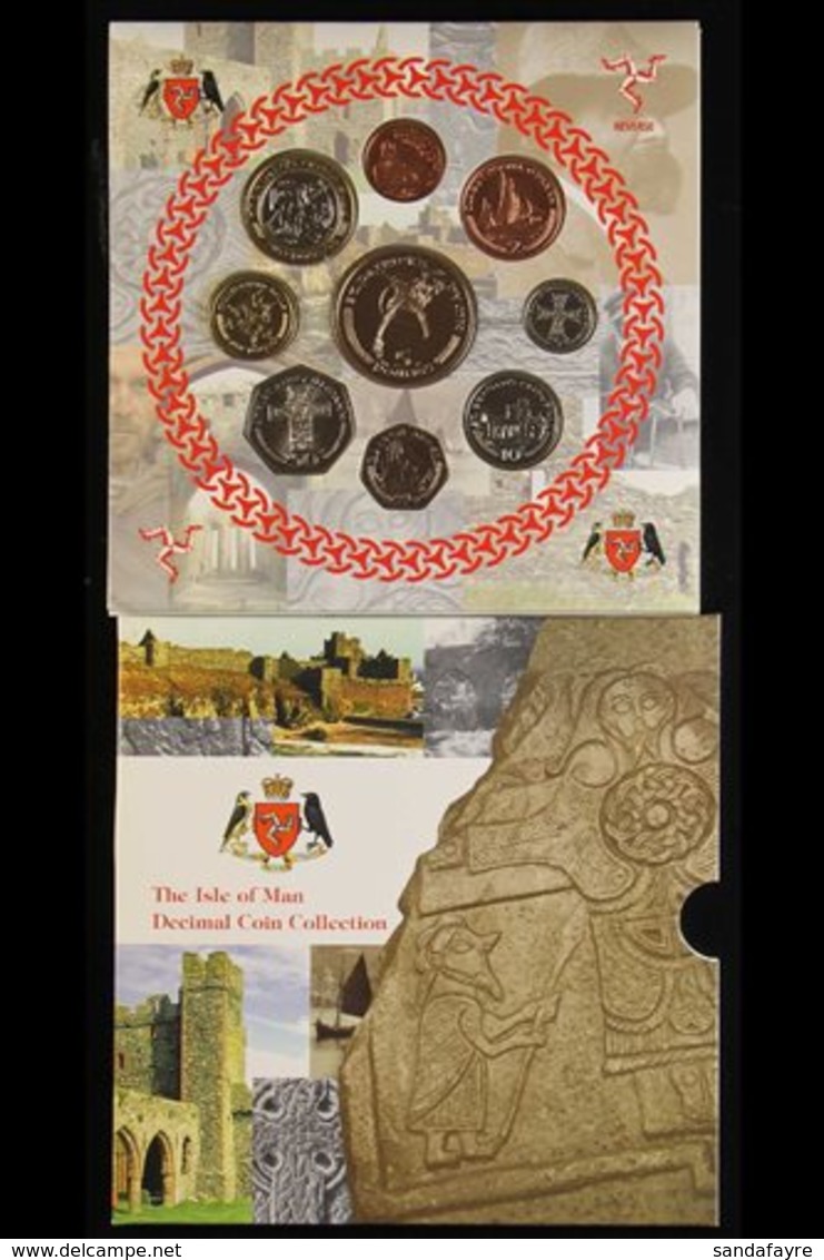 ISLE OF MAN 2000 COIN COLLECTION Set Of 9 Coins By Pobjoy Mint. The Set Contains 9 Coins In Brilliant Uncirculated Condi - Altri & Non Classificati
