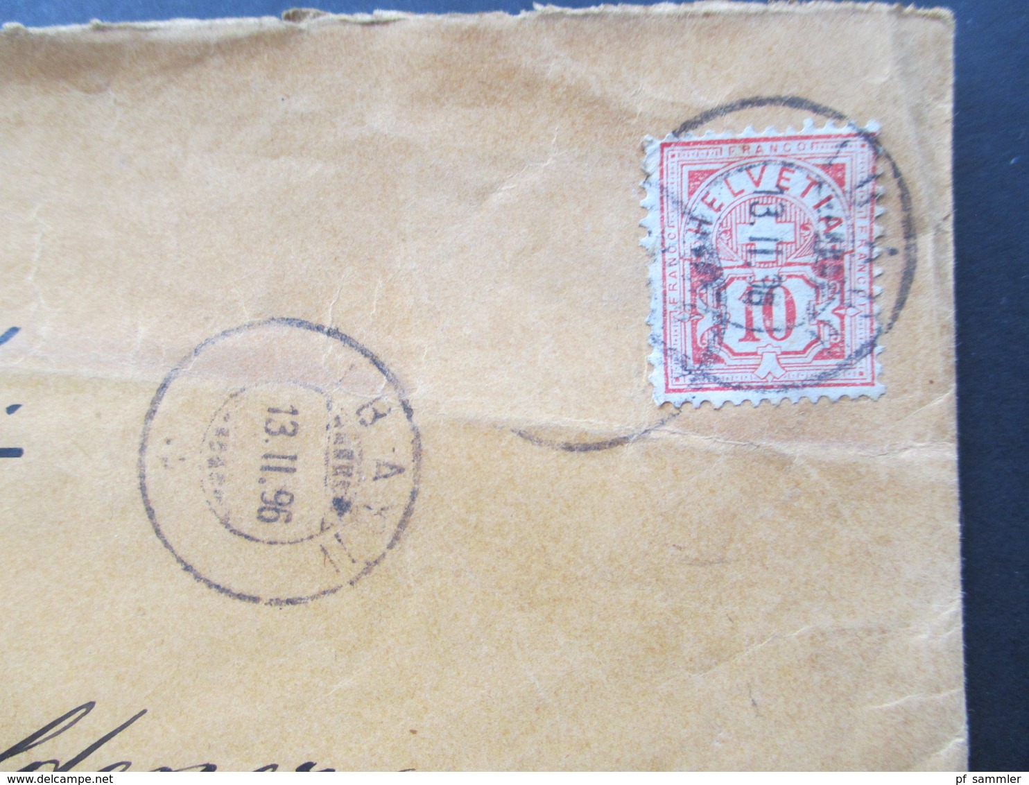 Schweiz 1896 Charge Brief / Einschreiben R Ibach No 34 Nach Schwayz. Spinnerei Jbach - Lettres & Documents